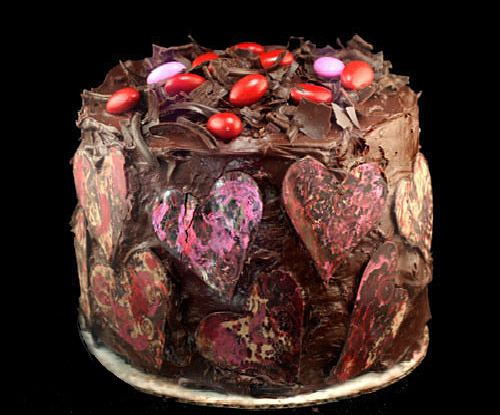One Bowl Deep Dark Chocolate Cake with Fresh Raspberry Buttercream